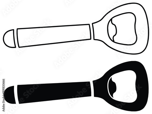 Handheld bottle opener icons for drinks and bars