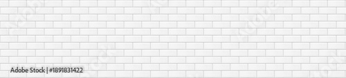 Foto White brick wall texture with black grout lines in a running bond pattern suitab