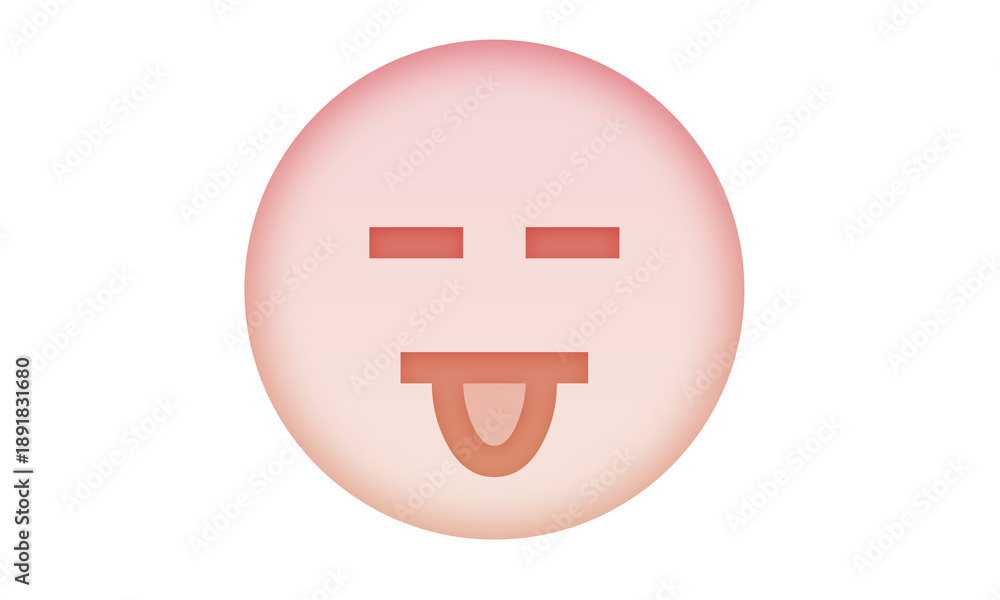 Obraz premium Playful emoji face with tongue sticking out a fun and quirky expression for social media and digital communication isolated on white