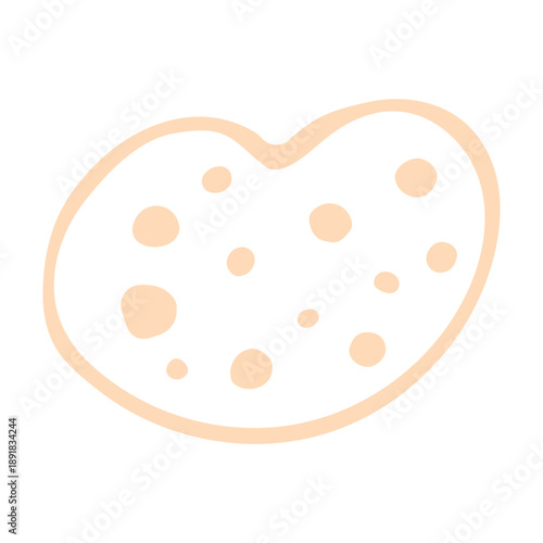 Heart, simple hand-drawn doodle illustration. Minimalist vector graphic for creative projects