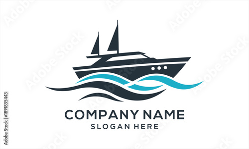 Sleek yacht sailing on blue waves, a symbol of luxury and adventure.