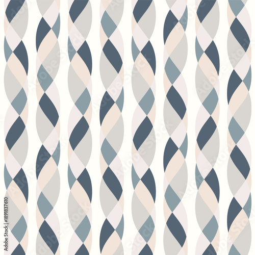 Retro vibes of wavy ogee pattern, abstract seamless vector background, perfect for wallpapers, fabric