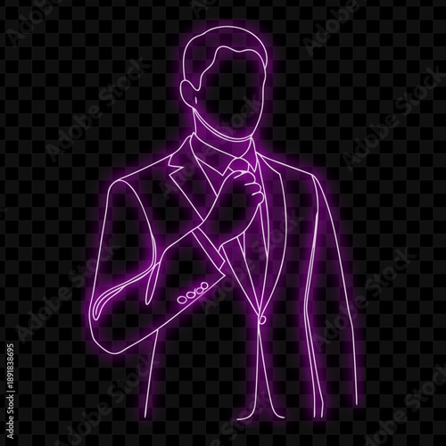 Simple Neon Business Man