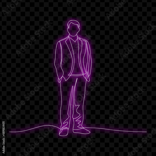 Simple Neon Line Portrait