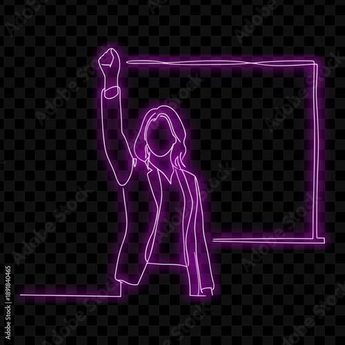 Neon Simple Line Art Design