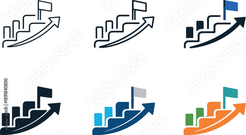 Commercial growth pathway symbol conveying strategic action, planning, and expansion, illustrated by the same business