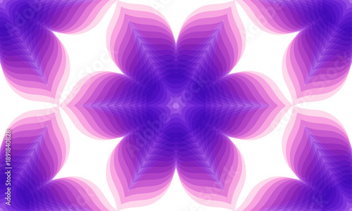 Abstract floral background. Seamless pattern. Flower theme. Gradient colour. Glow effect. Layered structure. Vector illustration for textile printing, packaging, wrapper, etc.