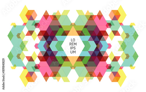 Abstract geometric background. Translucent pattern of overlapping geometric shapes. Cover design template. Vector illustration for a banner, flyer, poster, or brochure.