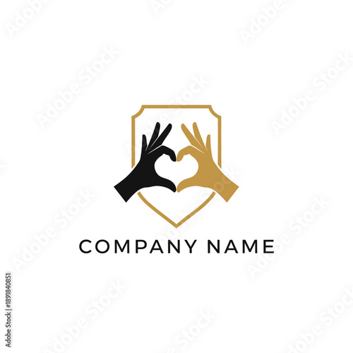 Hands forming heart shape together.