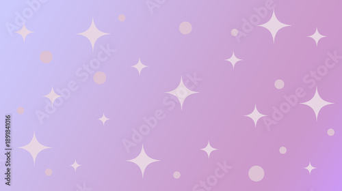 Pastel pink and purple gradient background with four-pointed stars