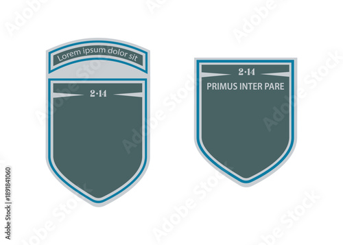 Set of label and badges shape collection. Template for logo silhouette for emblems