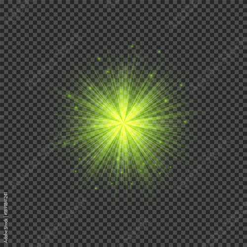 Light effect of green lens flares