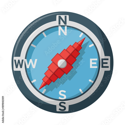 Compass Navigation Tool Direction Indicator.