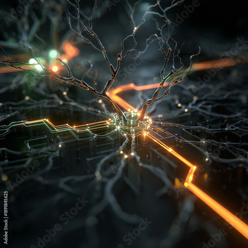 Abstract AI algorithm visualization