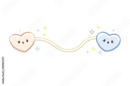 Emotional Thread Icon. Doodle-style vector icon of emotional thread, empty space emphasized while a light filament curves softly