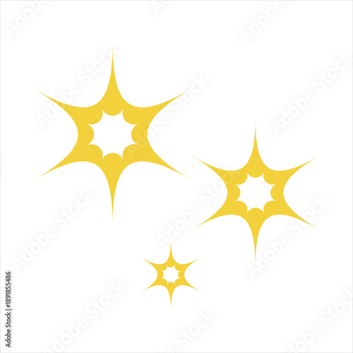 光のキラキラアイコンセット