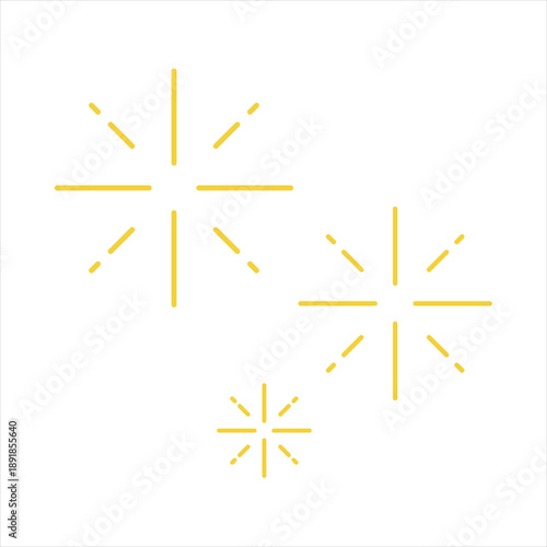 光のキラキラアイコンセット