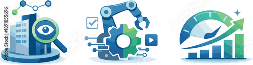 Enterprise Management Framework. Enterprise management framework illustrated via centralized oversight, automation, and