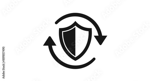 Shield with Arrows Symbolizing Protection and Security.