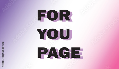 A vibrant gradient background features the words for you page stacked vertically in bold black lettering for social media