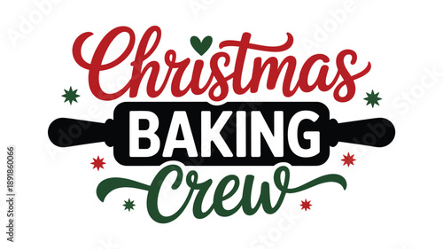 Christmas baking crew festive holiday season culinary fun design for celebration Vector