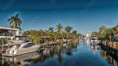 Foto Fort Lauderdale, Florida. Beautiful view of city canals