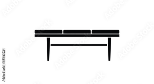 Simple black furniture design with a minimalist silhouette