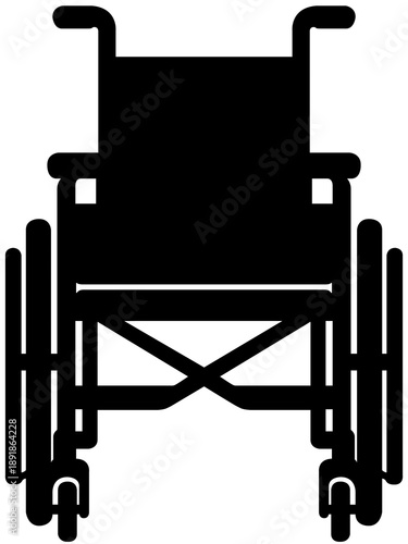 Wheelchair Silhouette Vector Icon