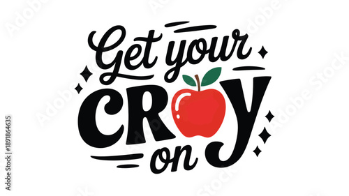 Get your croy on design with a vibrant red apple, perfect for school themes Vector