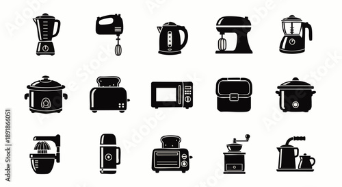 Black and white kitchen appliances blender 1