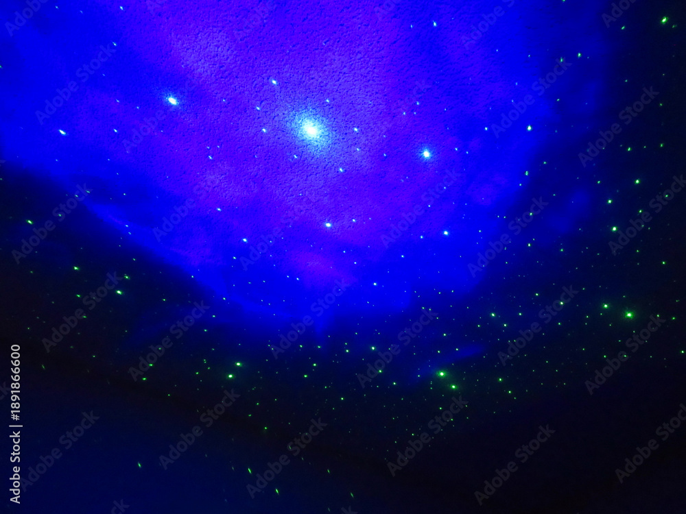 Fototapeta premium Blue Star Projection on Ceiling
