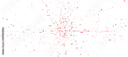 Abstract red soft pixel burst background with subtle square particles, modern digital explosion texture for creative and technology design