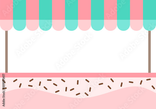 Donut Shop. Design Donut Shop. Street market stall for trading with awning