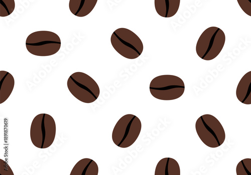Seamless pattern with coffee beans. Coffee background. Coffee texture design. Coffee beans seamless pattern. Seeds of coffee
