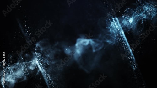 Black Glowing Particles Background Seamless Loop 4K
