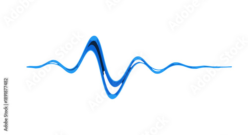 Multiple blue waveform lines on a white background.