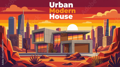 urban house integrated into a city environment, showcasing smart design, efficient space usage, and modern metropolitan lifestyle