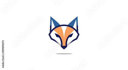 Abstract Geometric Fox Head Logo Icon Design. Modern Vector Illustration of a Wild Animal Face, Ideal for Branding.