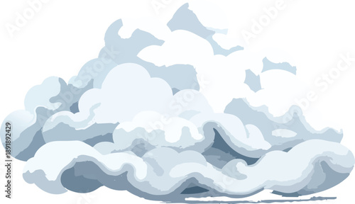 Soft Cloud Shaped Like a Folded Blanket Gently Hovering Above Ground Creating Calm Surreal Atmosphere
