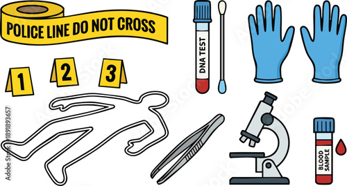 Crime Scene Investigation Forensic Evidence Collection.