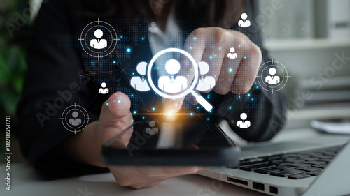 Tableau sur toile Concept of global talent acquisition and human resources