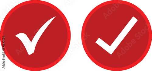 Red right tick checkmark checklist sign, red mark, Hand drawn Brush Check marks doodle set. arrow icon for your web site design, logo, app, UI. arrow indicated the direction symbol