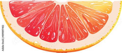 Juicy Ripened Fruit Slice Glistening with Natural Sweetness and Vibrant Fresh Colors