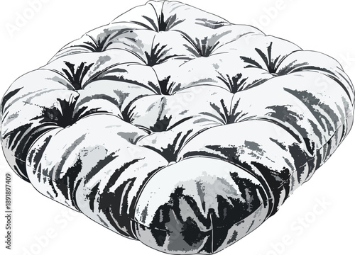 Close-Up of Rippled Cushion Surface Highlighting Soft Texture and Tactile Fabric Detail