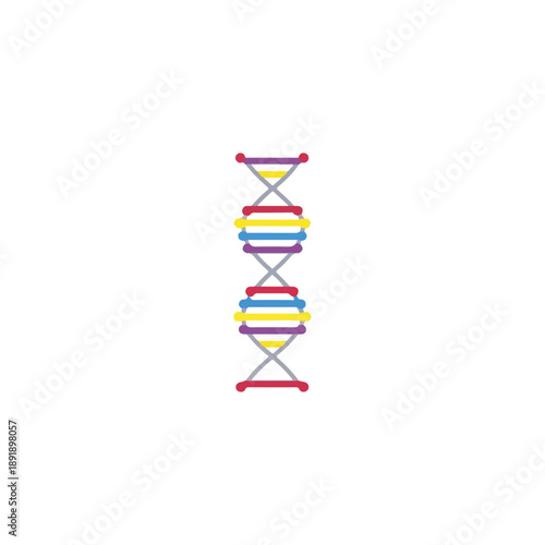 DNA Strand Illustration Science, Genetics, Healthcare, and Biology
