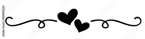 Minimal heart divider for Valentine cards and headers