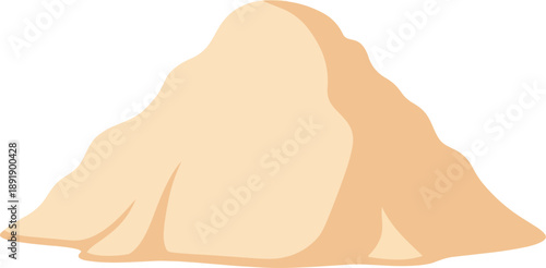 Sand dune landscape illustration simple beige.
