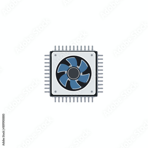 CPU Cooler Fan Illustration