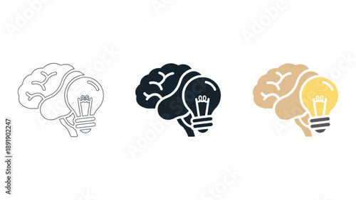 creative of brain with lightbulb representing intelligence and innovation
