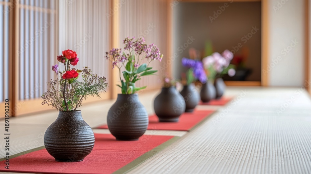 Fototapeta premium Elegant Japanese floral arrangement